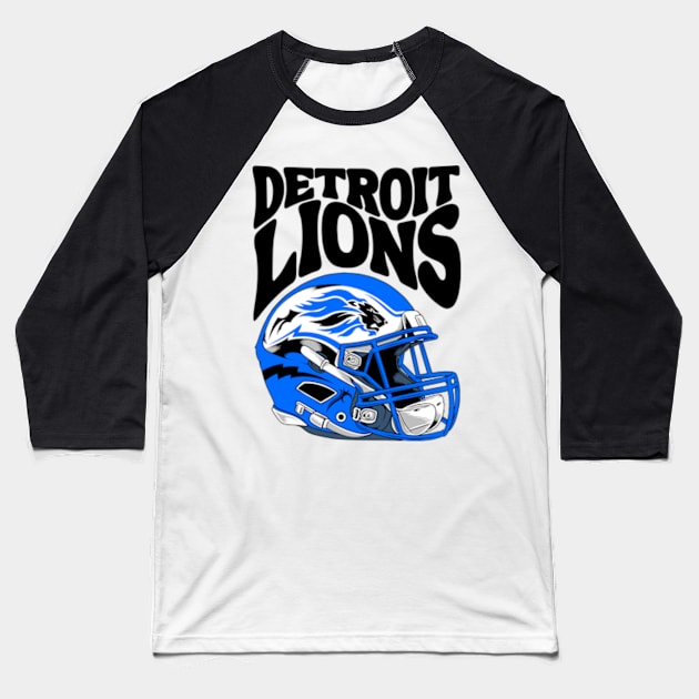 Detroit Lions Baseball T-Shirt by scallywag studio